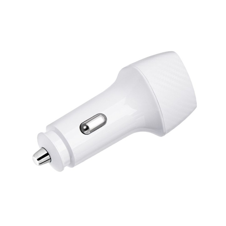 Car charger Forcell F-Energy Carbon USB C + USB A QC3.0 PD 3A 38W CC50-1A1C white
