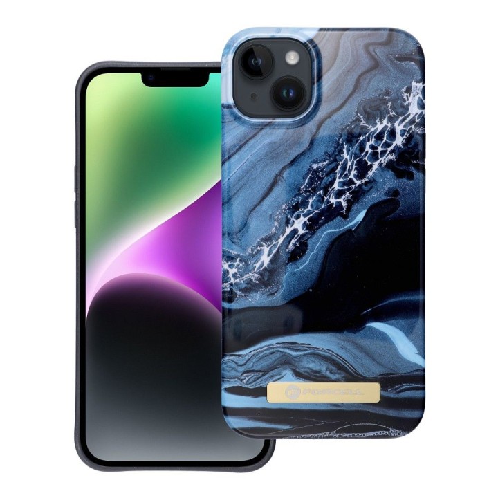 Case for iPhone 14 PLUS Forcell F-Protect Mirage compatible with MagSafe ocean marble
