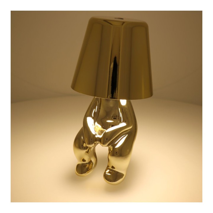 Нічник GOLD MAN Art Deco що сидить (візерунок 2) MLTL