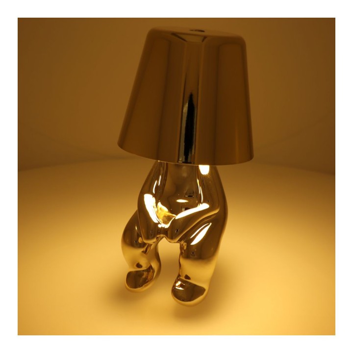 Night lamp GOLD MAN Art Deco sitting (pattern 2) MLTL