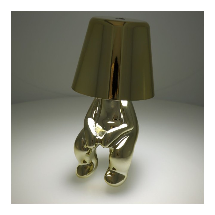 Night lamp GOLD MAN Art Deco sitting (pattern 2) MLTL