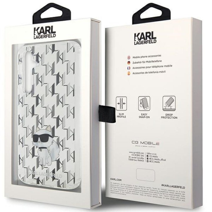 KARL LAGERFELD case for SAMSUNG S23FE KLHCS23FEHNCMKLT (Monogram) transparent