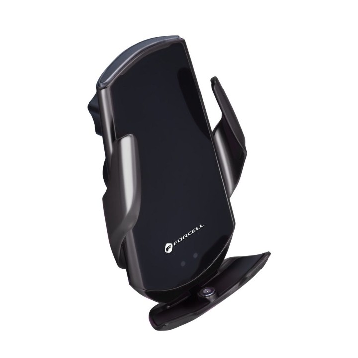 Uchwyt na telefon do samochodu indukcyjny automatyczny Forcell F-Grip HS1 Qi 15W do szyby / kratki czarny