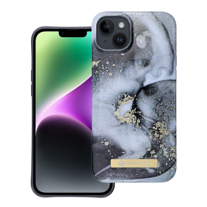 Case for iPhone 14 PLUS Forcell F-Protect Mirage compatible with MagSafe marble mist