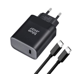 Wall charger for phone Blue Star USB C QC4.0 PD 3A 45W + USB-C to USB-C cable TFB-TC-45WPD black