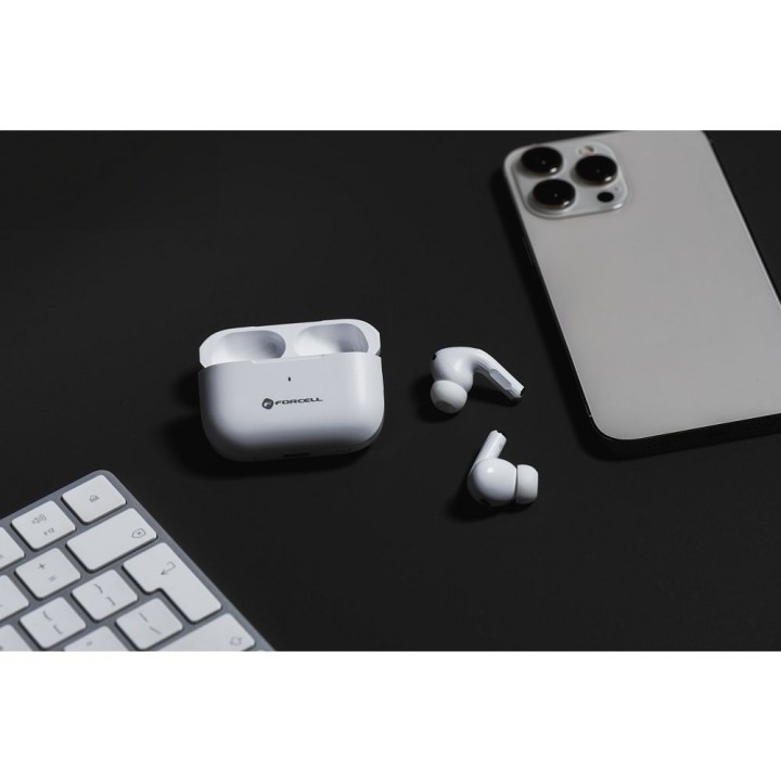 Wireless headphones in-ear Forcell F-Audio Master Pro TWS white 0INT