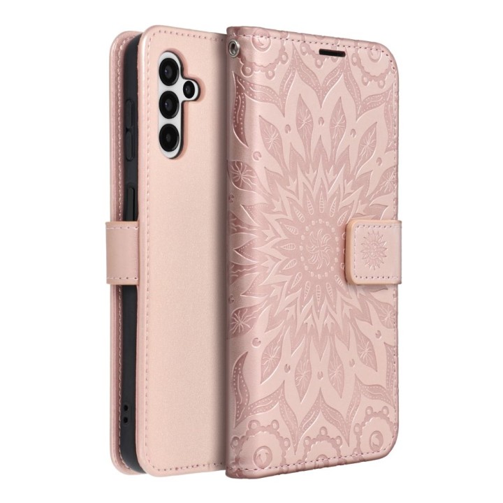 Flip case for Samsung A13 5G / A04S Mezzo Book mandala rose gold