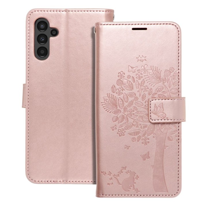 Flip case for Samsung A13 5G / A04S Mezzo Book tree rose gold