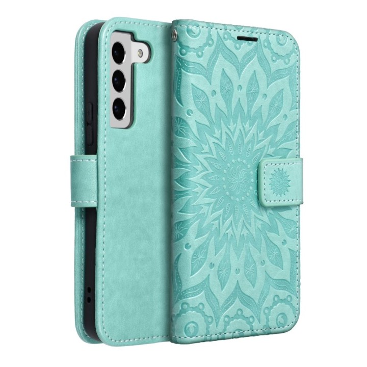 Flip case for Samsung S22 Mezzo Book mandala green