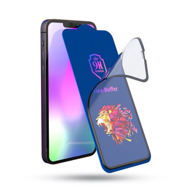 Hybrid glass 5D for iPhone 13 MINI with antibacterial coating Biomaster Bestsuit Flex-Buffer black