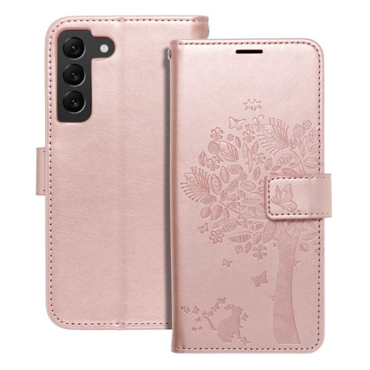 Flip case for Samsung S22 Mezzo Book tree rose gold