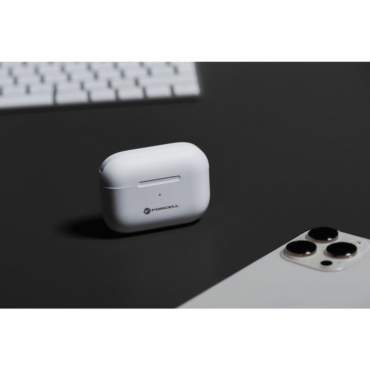 Wireless headphones in-ear Forcell F-Audio Master Pro TWS white 0INT