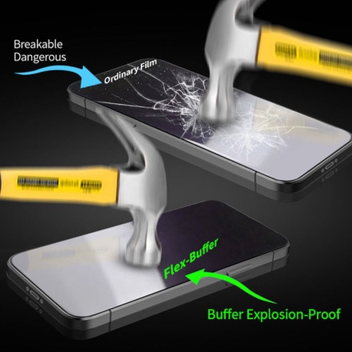Hybrid glass 5D for iPhone 13 MINI with antibacterial coating Biomaster Bestsuit Flex-Buffer black