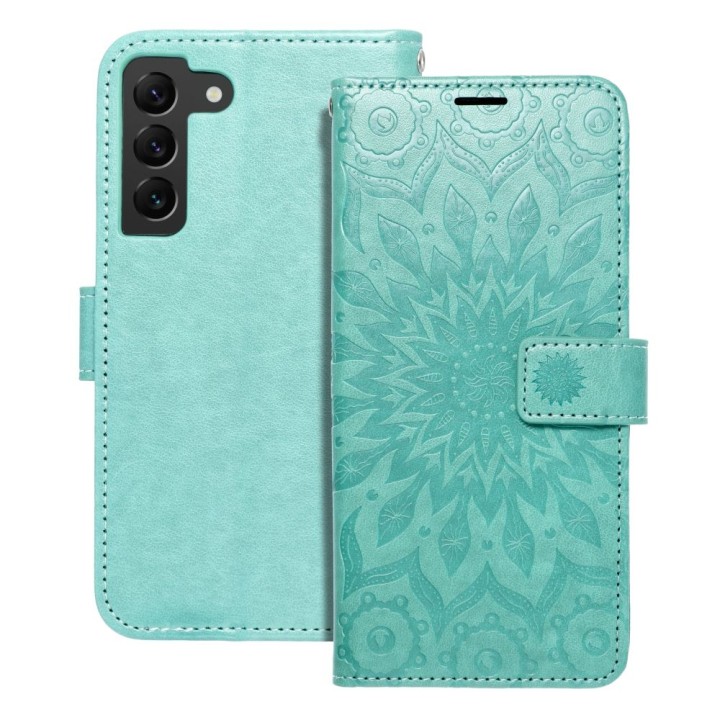 Etui z klapką na Samsung S22 Mezzo Book mandala zielone
