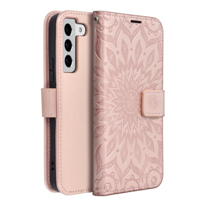 Flip case for Samsung S22 Mezzo Book mandala rose gold