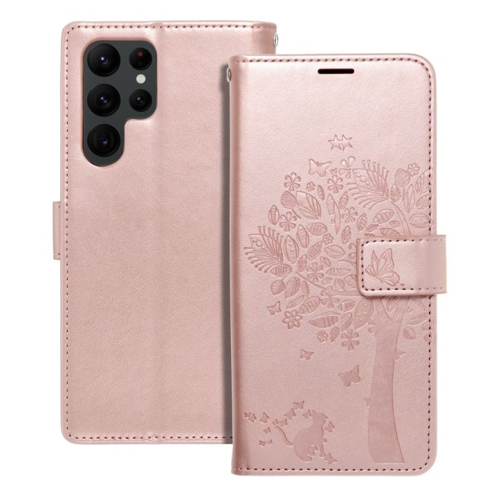 Flip case for Samsung S22 ULTRA Mezzo Book tree rose gold