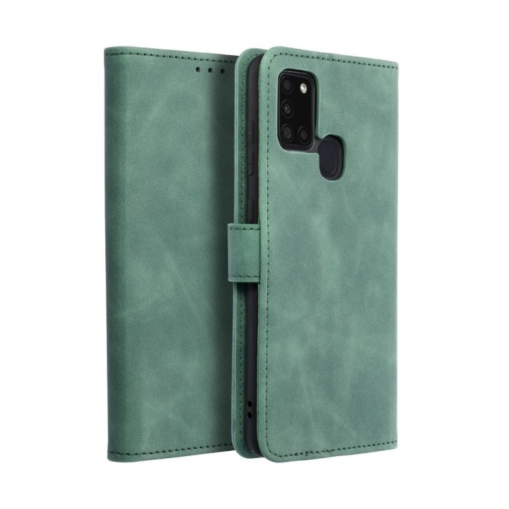 Flip case for Samsung A21s Tender Book green