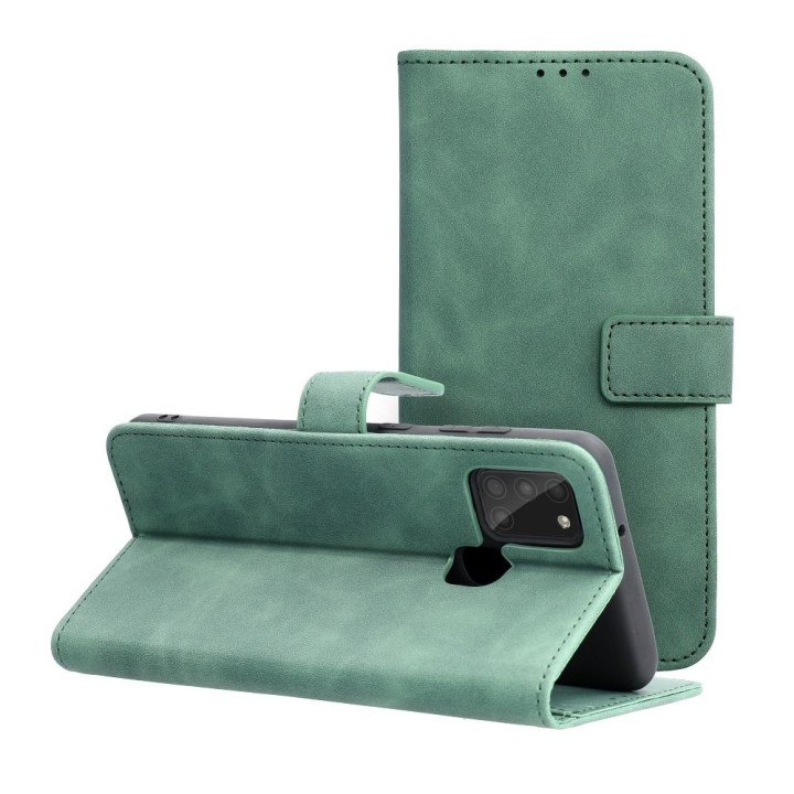 Flip case for Samsung A21s Tender Book green