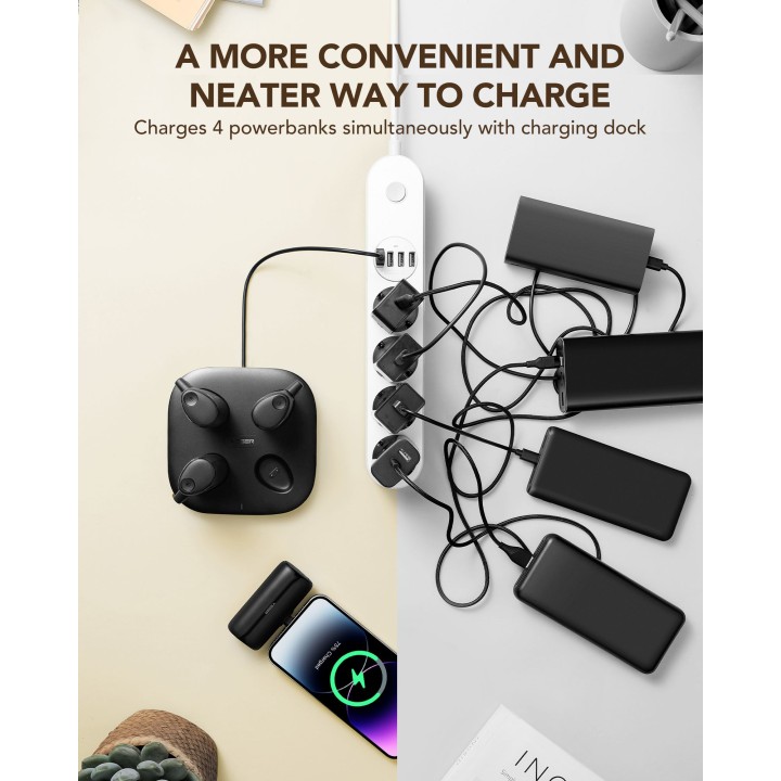 Power bank Veger Pogo (W007CK) set 4 x 5000 mAh black