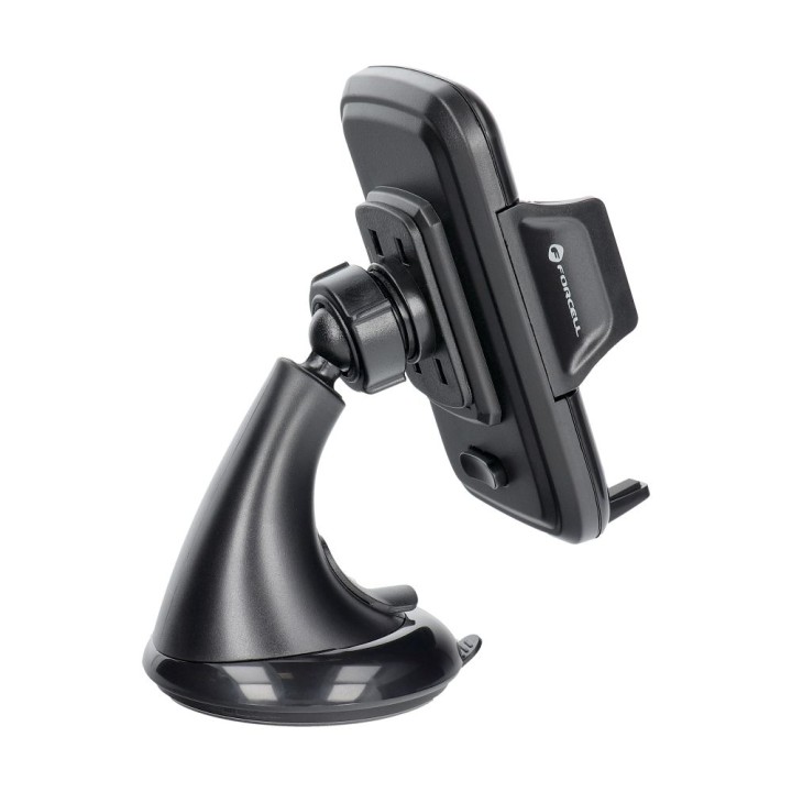 Uchwyt na telefon do samochodu uniwersalny Forcell F-Grip Carbon HT1 do szyby / deski czarny