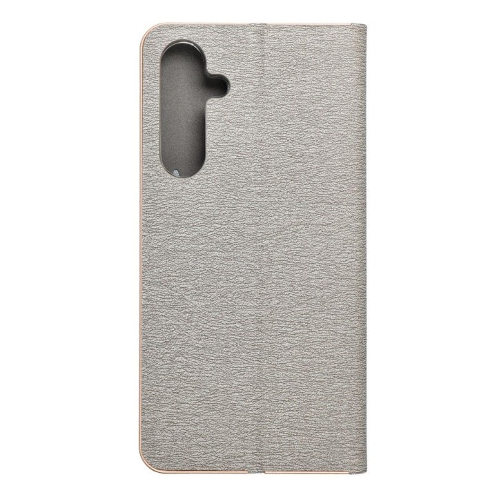 Etui z klapką na Samsung A35 5G Luna Book Gold srebrne