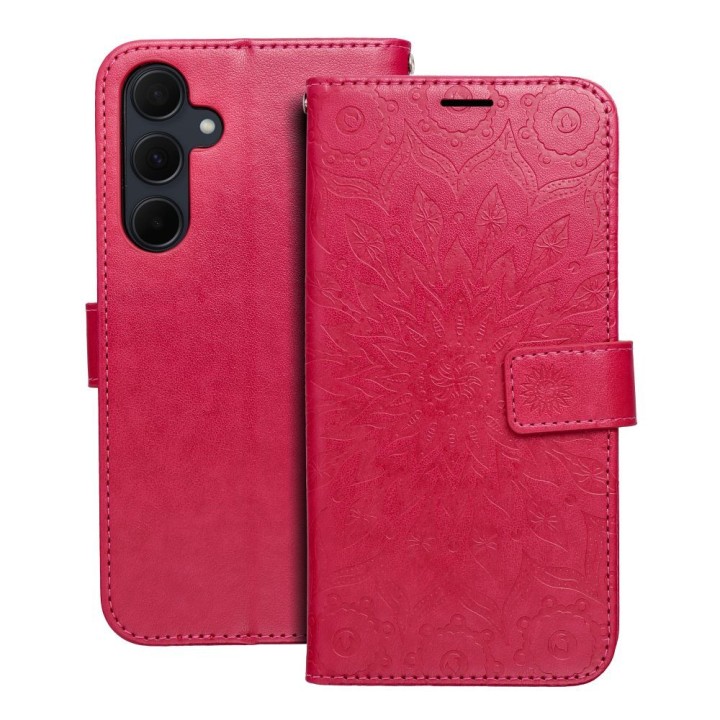 Flip case for Samsung A35 5G Mezzo Book mandala magenta