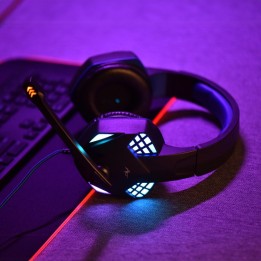 Навушники дротові накладні Jack 3,5 mm / USB A Art ігрові з мікрофоном G11 чорні