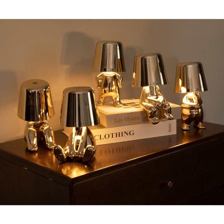 Night lamp GOLD MAN Art Deco standing (pattern 1) MLTL