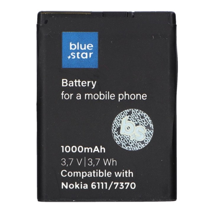 Аккумулятор для Nokia 6111 / 7370 / N76 / 2630 / 2760 / N75 / 2600 Classic 1000 mAh Blue Star Premium