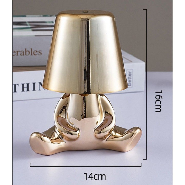 Night lamp GOLD MAN Art Deco sitting (pattern 7) MLTL