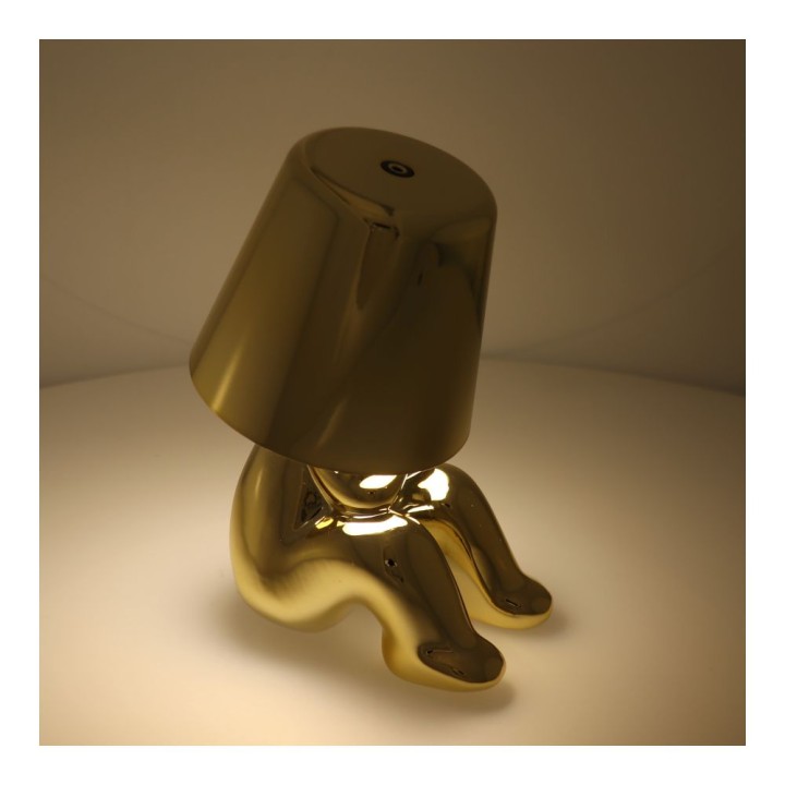 Night lamp GOLD MAN Art Deco sitting (pattern 4) MLTL