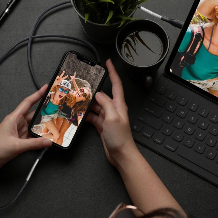 Кабель USB C — Lightning Forcell F-Energy PD 3A 27W Carbon 1 m CB-01C чорний