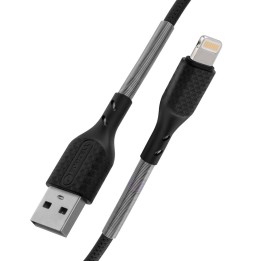Cable USB A for Lightning Forcell F-Energy 2,4A 12W Carbon 1 m CB-01A black