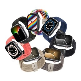 DUX DUCIS pasek MIXTURE PRO pleciony do Apple Watch 38 / 40 / 41 mm guava