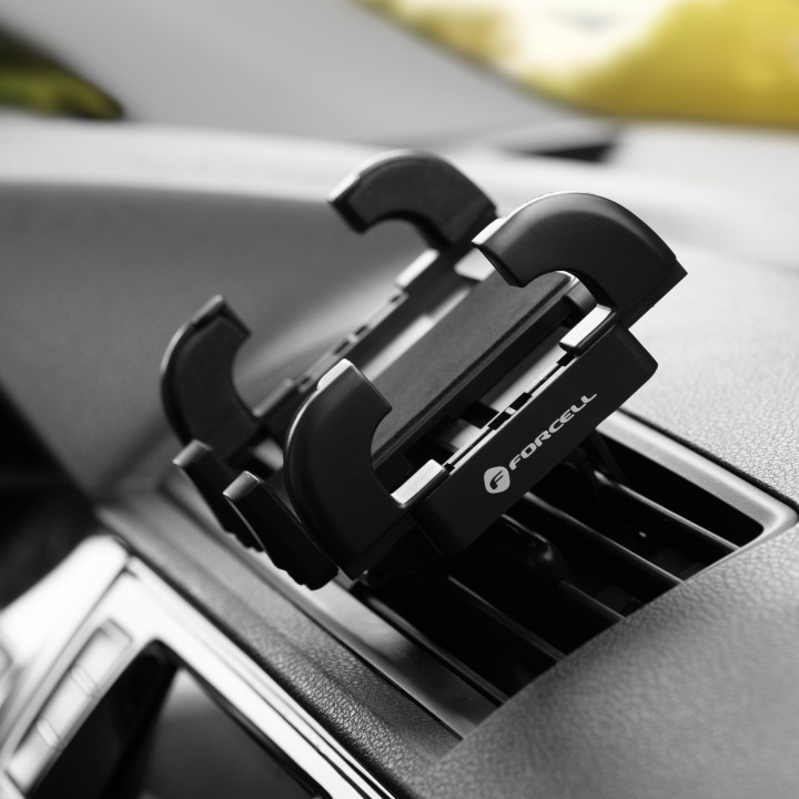 Phone holder for car universal Forcell F-Grip Regular for the air vent black