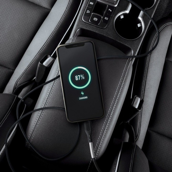 Кабель USB A для Lightning Forcell F-Energy 2,4A 12W Carbon 1 m CB-01A чорний