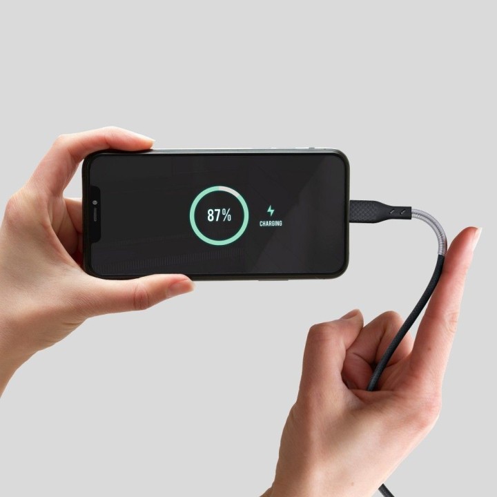 Кабель USB A для Lightning Forcell F-Energy 2,4A 12W Carbon 1 m CB-01A чорний