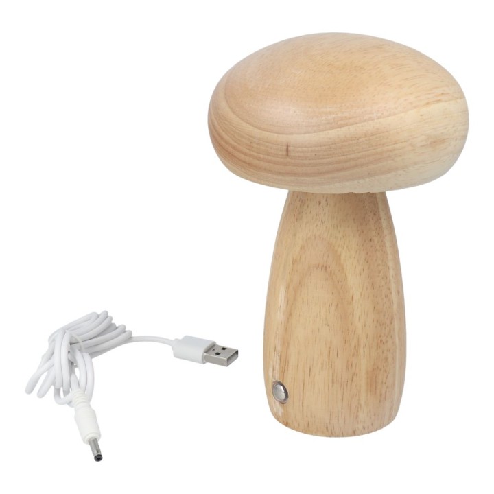 Night light mushroom Art Deco light wood MTWTHN