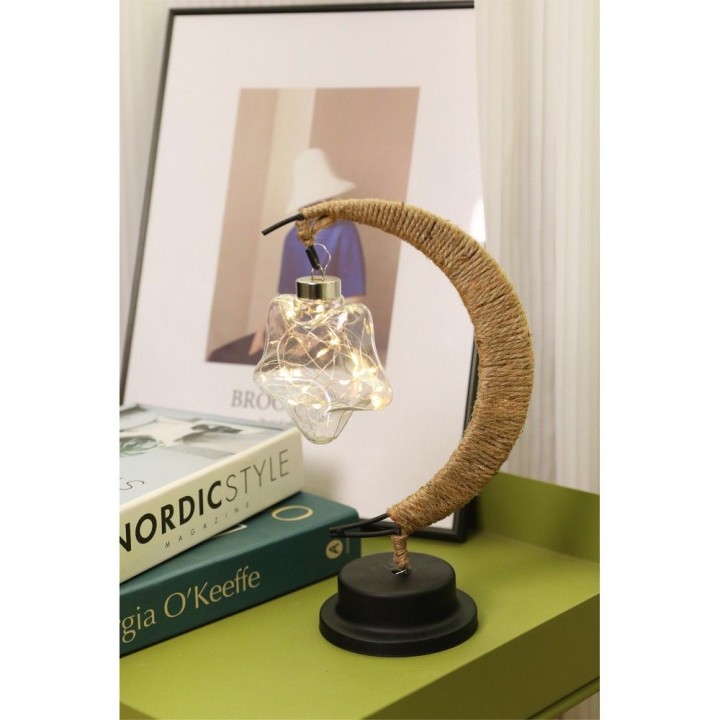 Night light crescent moon star Art Deco (design 3) EID