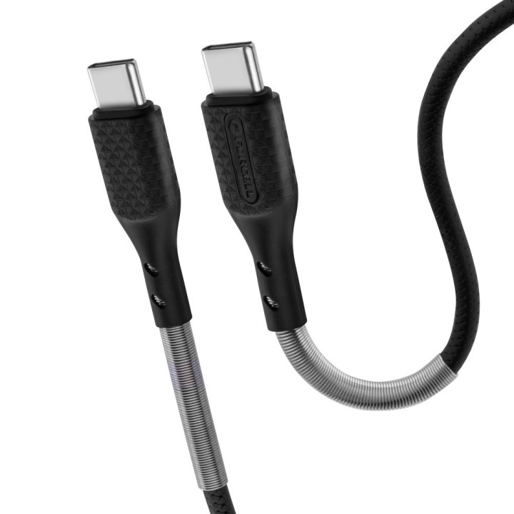 Кабель USB-C – USB-C Forcell F-Energy QC4.0 PD 5A 66W Carbon 1 m CB-02C чорний
