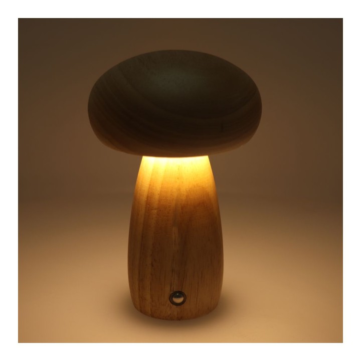 Night light mushroom Art Deco light wood MTWTHN