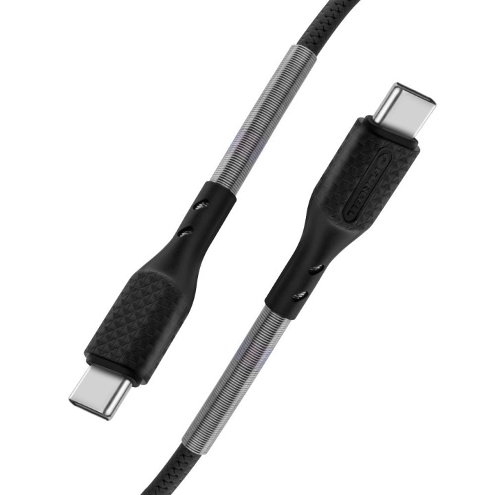 Кабель USB-C – USB-C Forcell F-Energy QC4.0 PD 5A 66W Carbon 1 m CB-02C чорний