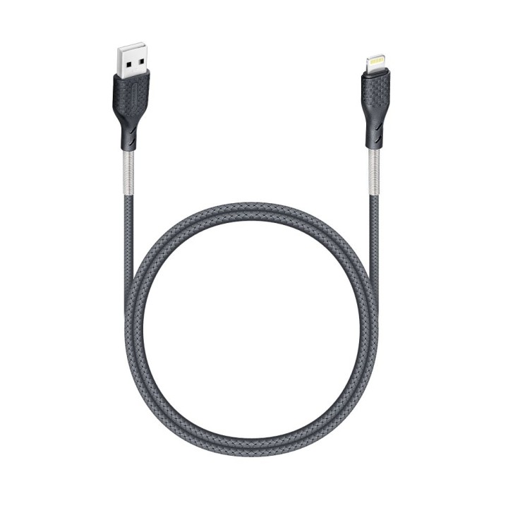 Кабель USB A — Lightning Forcell F-Energy 2,4A 12W Carbon 1 m CB-01A чорний