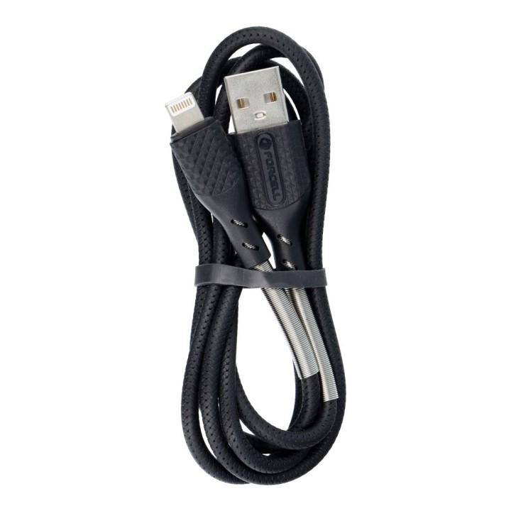 Кабель USB A для Lightning Forcell F-Energy 2,4A 12W Carbon 1 m CB-01A чорний