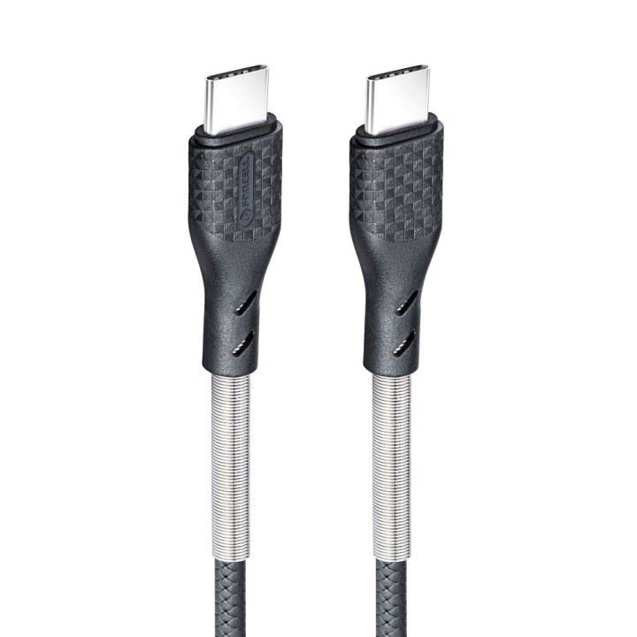 Kabel USB C do USB C Forcell F-Energy QC4.0 PD 5A 66W Carbon 1 m CB-02C czarny