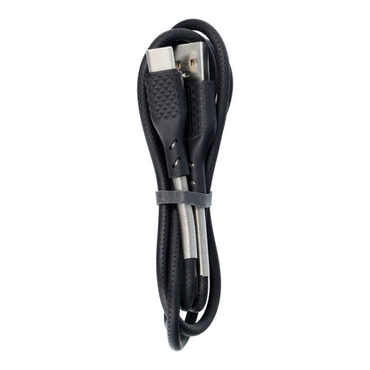 Kabel USB A do USB C Forcell F-Energy QC4.0 5A 60W Carbon 1 m CB-02A czarny