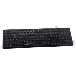 ART klawiatura przewodowa USB A QWERTY podświetlana slim AK-20 czarna