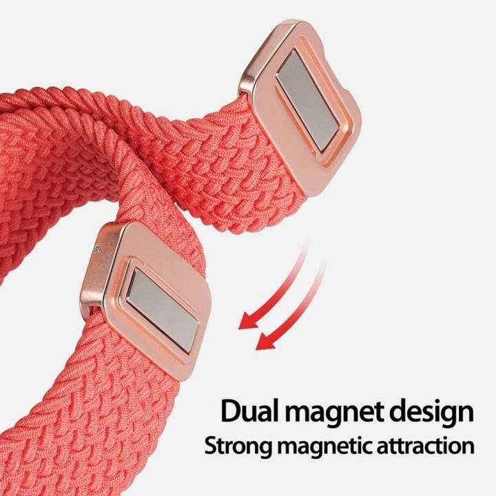 DUX DUCIS ремешок MIXTURE PRO плетеный для Apple Watch 38 / 40 / 41 mm цвета гуавы