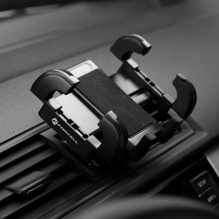 Universal car phone holder Forcell F-Grip Regular for the air vent black