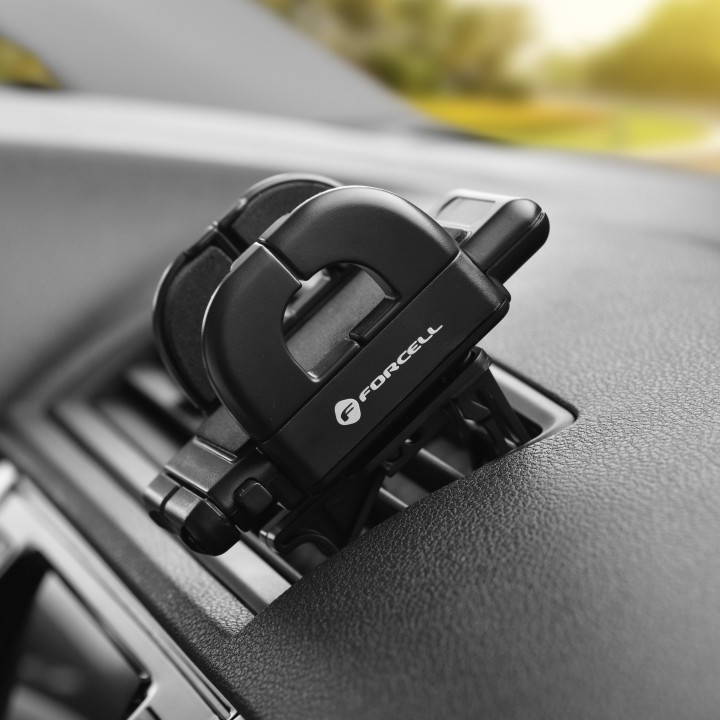 Phone holder for car universal Forcell F-Grip Regular for the air vent black
